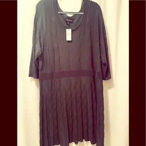 Lane Bryant hunter green sweater dress